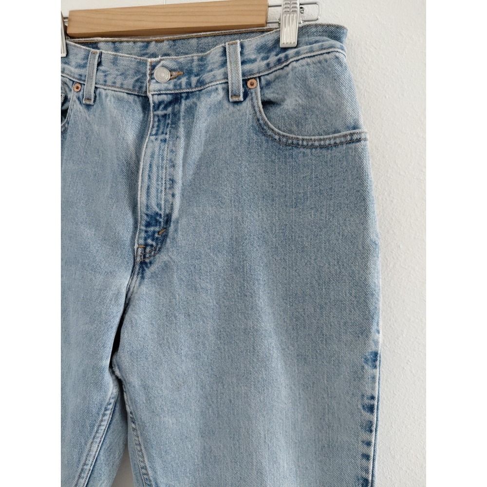 Vintage Levi's 550 Relaxed Fit Tapered Jeans 13 Jr Made in USA Y2K Light Wash - Picture 3 of 14